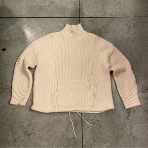 Drawstring waist Turtleneck Sweater